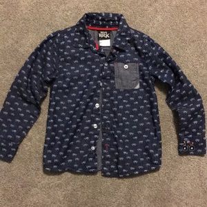 Boys Button-down Shirt with Cars